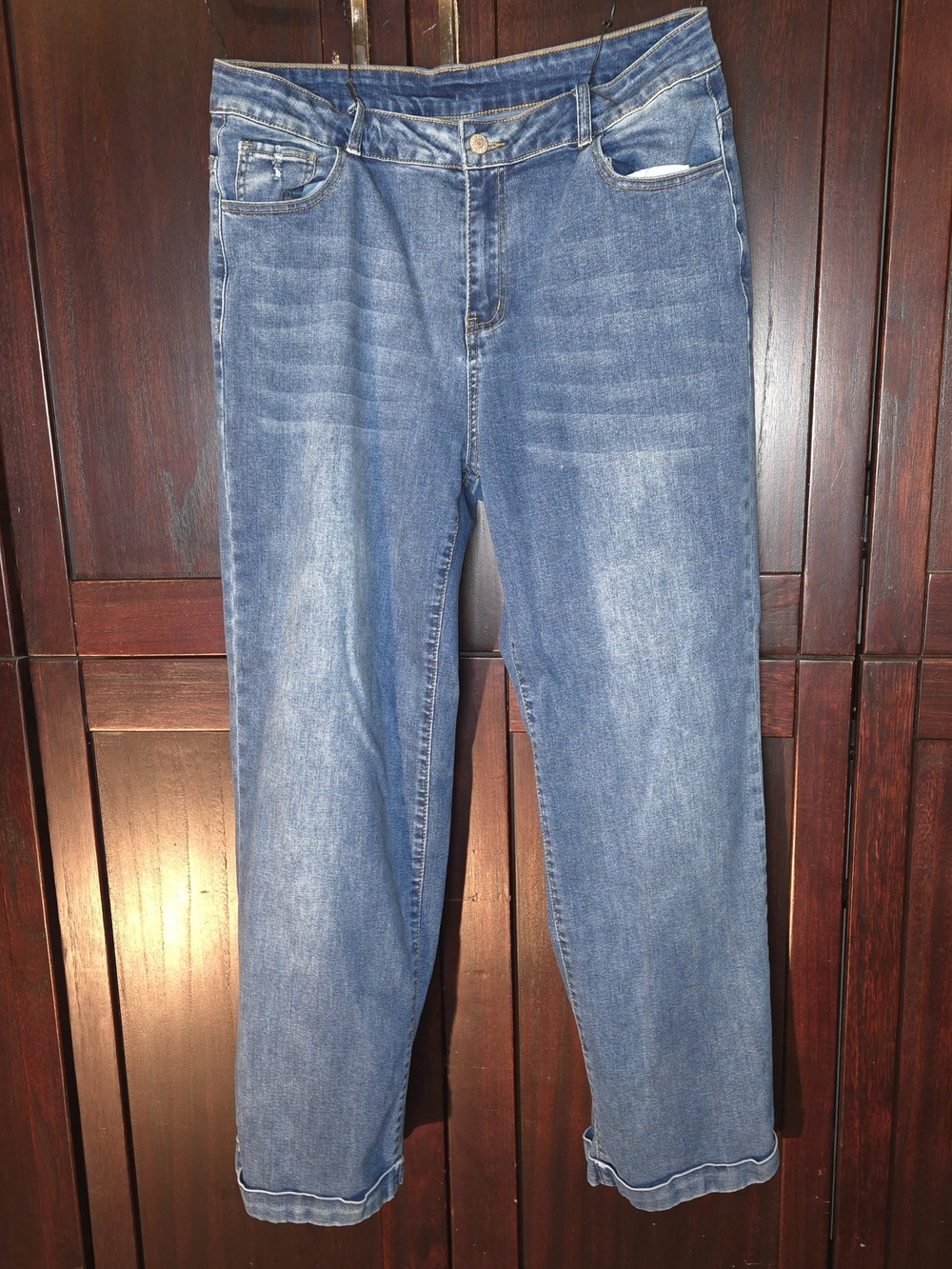 KUNMI Women’s Size 14 Wide Leg Baggy High Waist Boyfriend Stretch Jeans